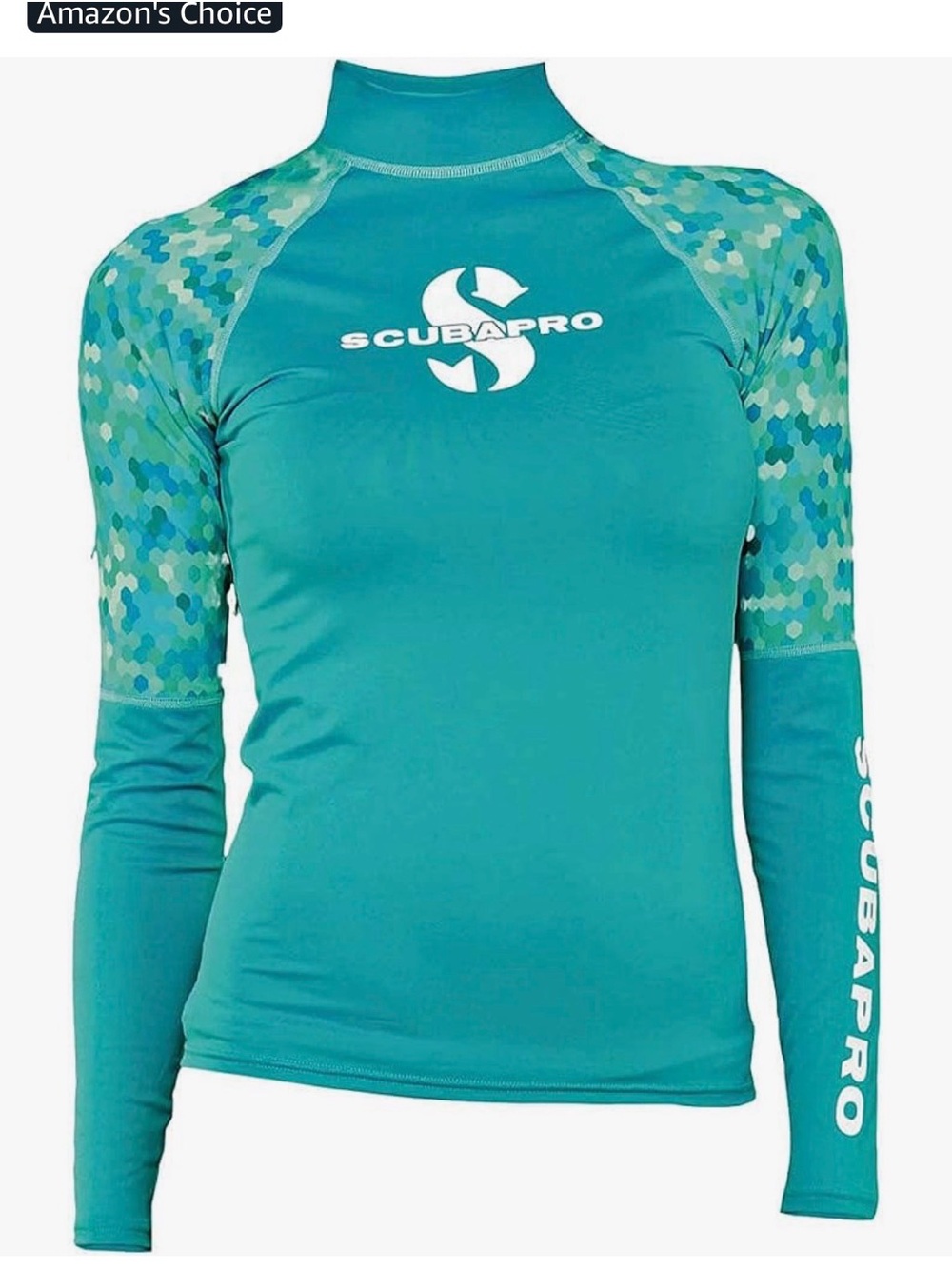 Women's Teal Long-Sleeve Rash Guard